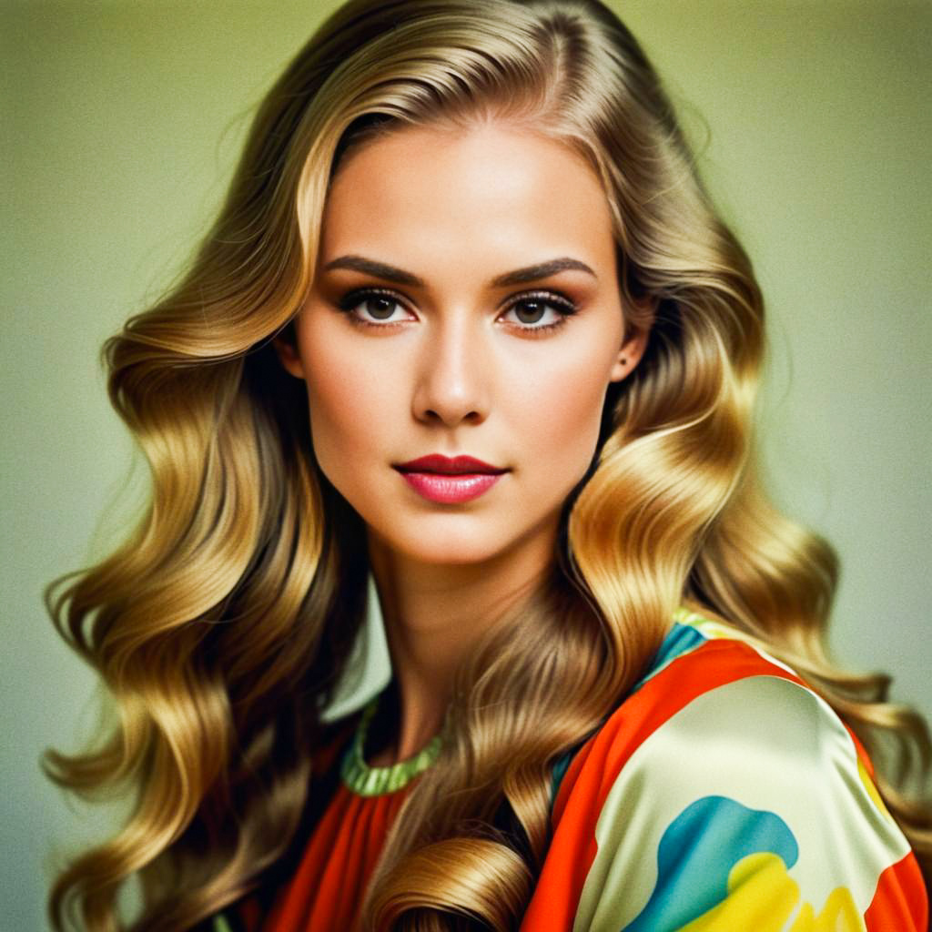 Vibrant Portrait of a Young Woman with Blonde Hair