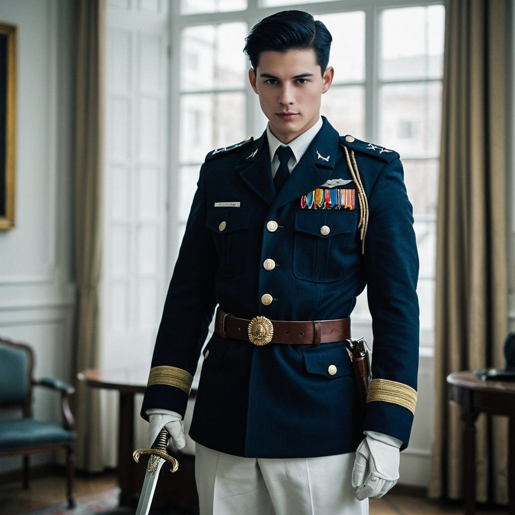 Young Man in Military Uniform Young Man in Military Uniform