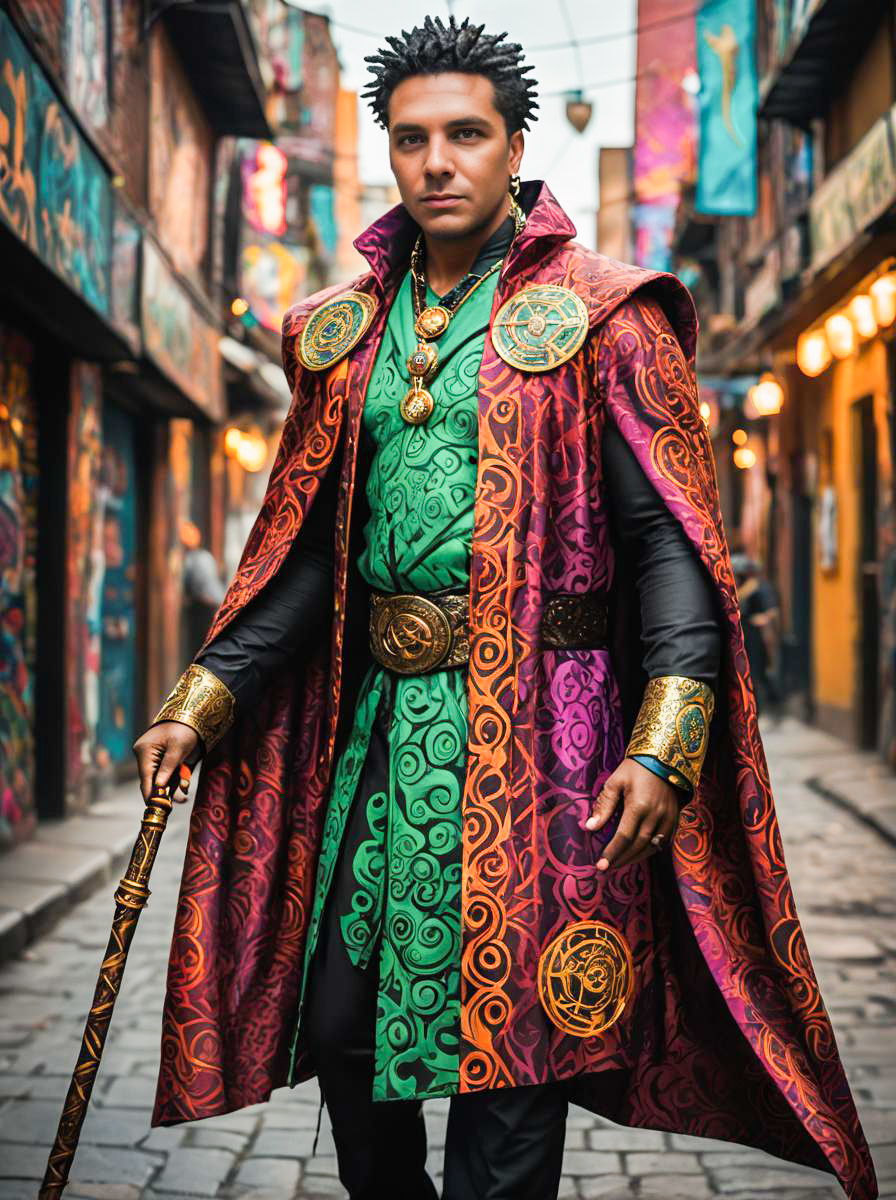 Brother Voodoo in Vibrant Costume