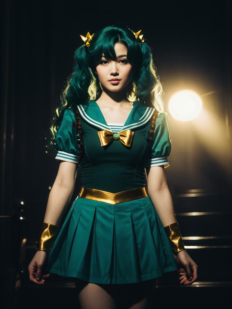 Sexy Cosplay Woman as Michiru Kaiou Sailor Neptune Character