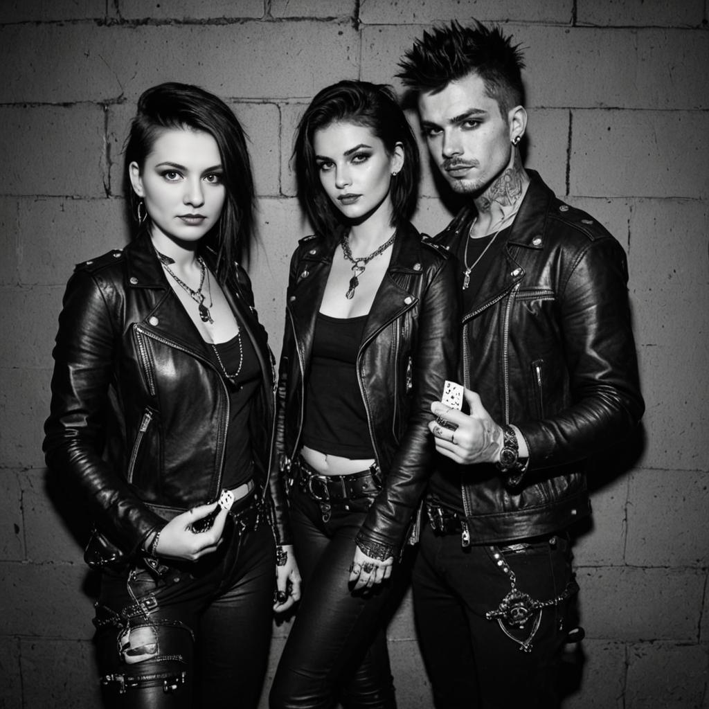 Stylish Couple in Leather Jackets