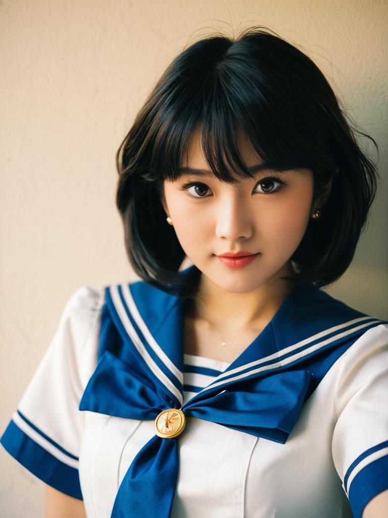 Sexy Cosplay Woman Character Wearing Ami Mizuno Sailor Mercury Costume
