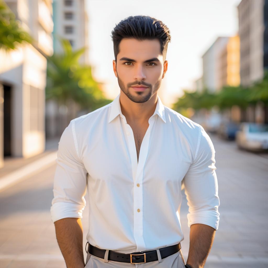 Confident Young Man in Urban Setting