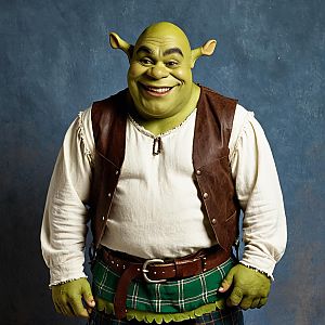 Smiling Green-Skinned Ogre in Kilt