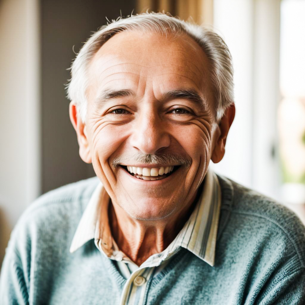 Joyful Elderly Man Portrait