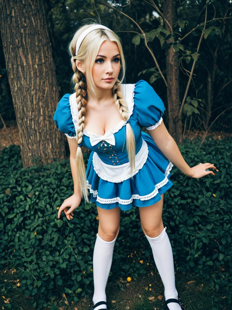 Realistic Alice Zuberg Cosplay in Forest Setting