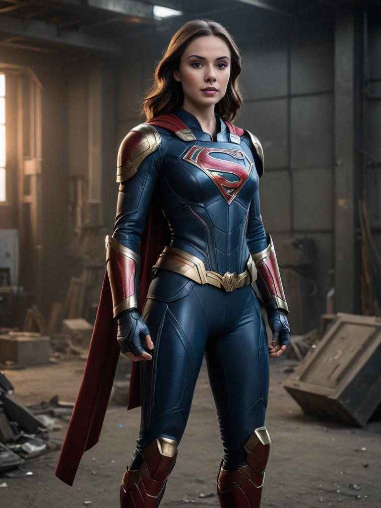 Supergirl Portrait in Heroic Pose