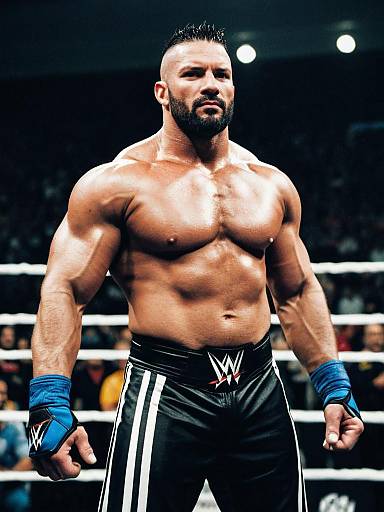 WWE Fighter Costume Man Intense Cinematic Editorial Shot