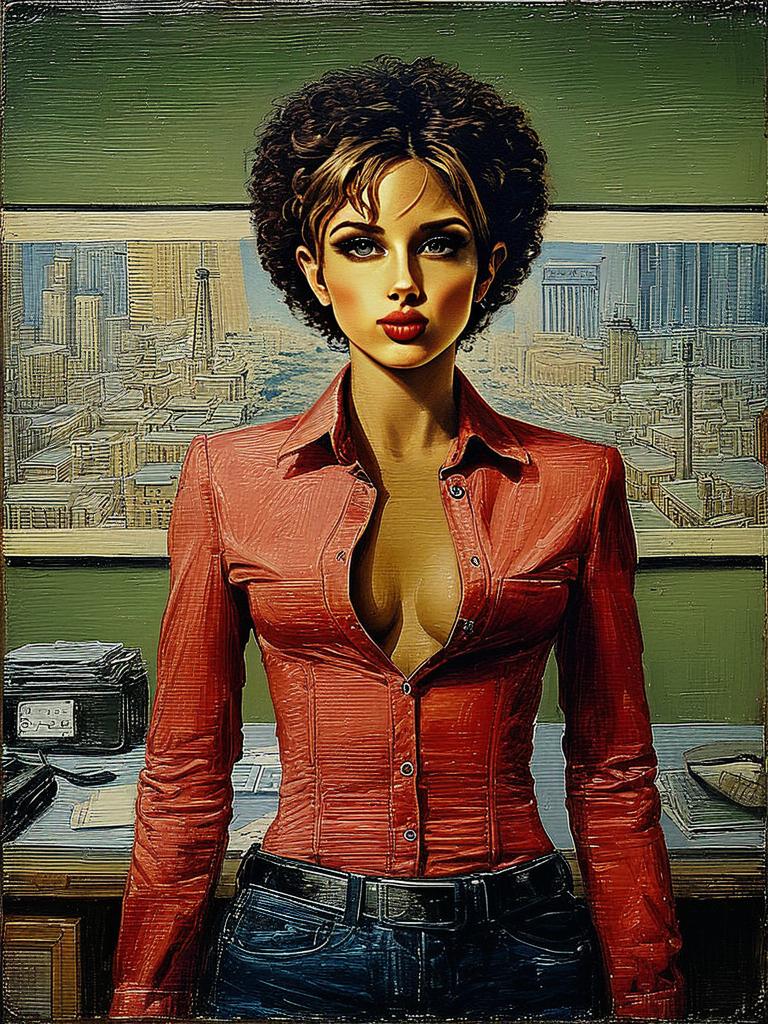 Confident Woman Portrait in Cityscape