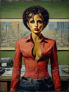 Confident Woman Portrait in Cityscape