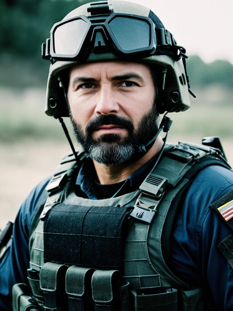 Man in Seal Team Six Raid Costume Photorealistic Cosplay