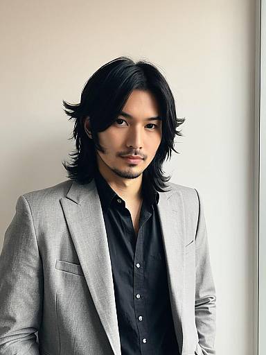 Man Cosplay Wearing Shouta Aizawa Eraser Head Costume Realistic Photo