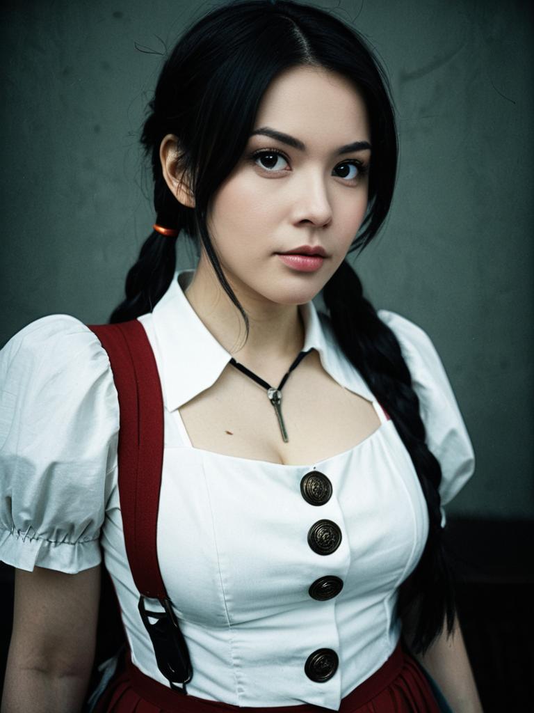 Realistic Cosplay Woman Wearing Hange Zo Costume from Attack on Titan