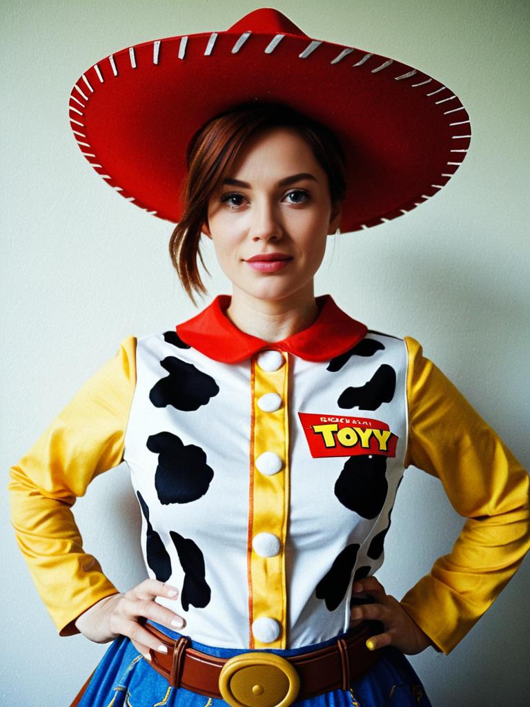 Woman in Woody Costume from Toy Story Cosplay