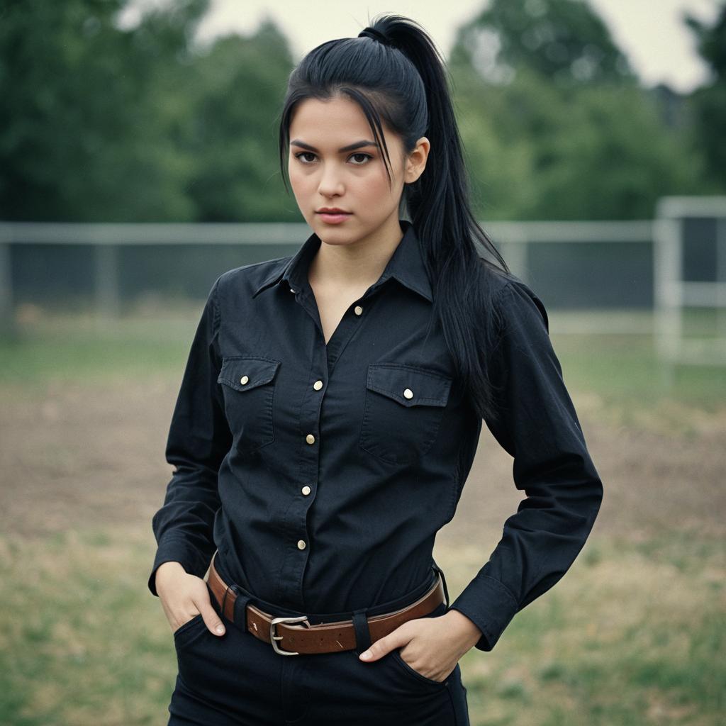 Confident young woman in black work attire outdoors Confident young woman in black work attire outdoors