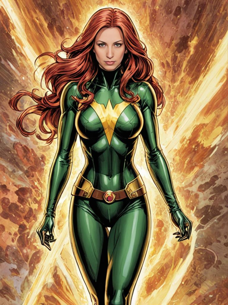 Jean Grey X-Men Superhero Art