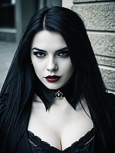 Intense Gothic Woman Portrait