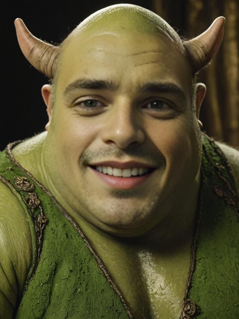 Artistic Portrait of Man as Shrek