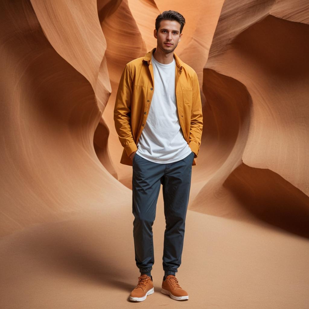 Confident Man in Antelope Canyon