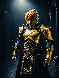 Man Cosplay Wearing Natsu Soul Calibur Costume Realistic Photo