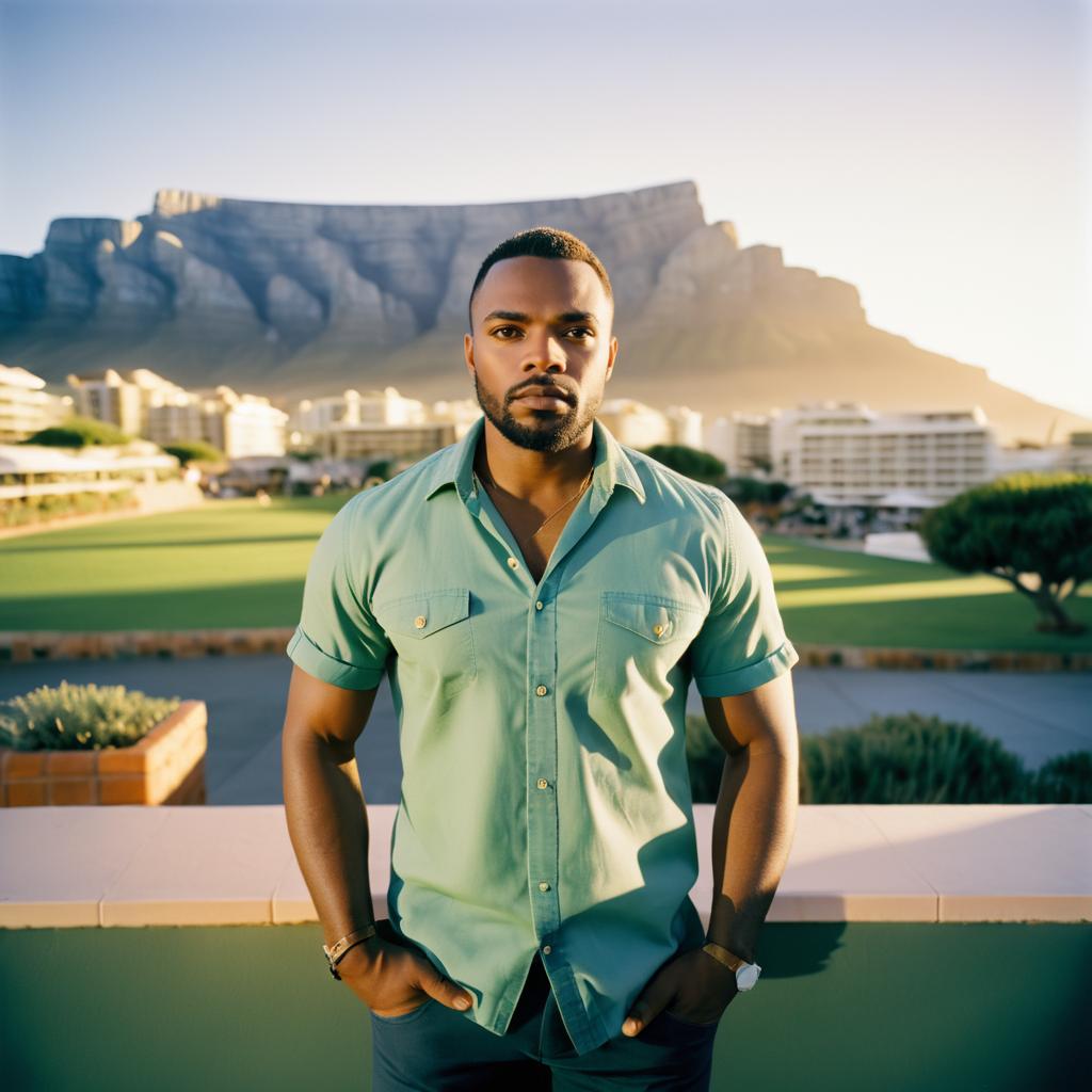 Confident Man at Table Mountain