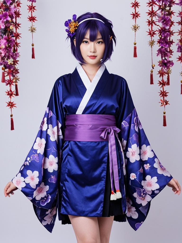 Haruka Cosplay in Blue Archive Inspired New Year Kimono