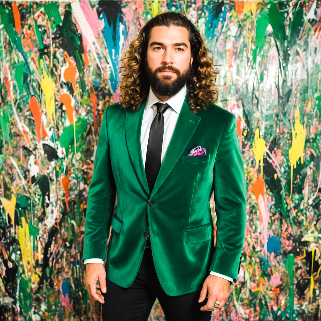 Man in Green Velvet Suit