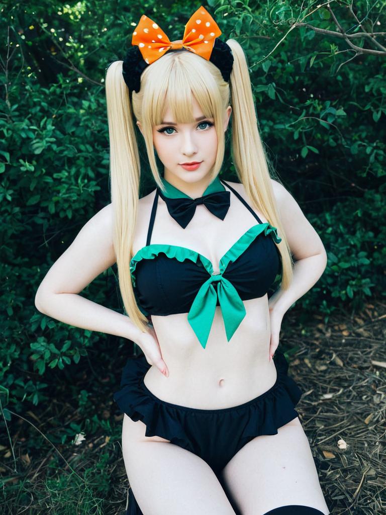 Abigail Williams Emerald Float Fate Cosplay Bikini Portrait