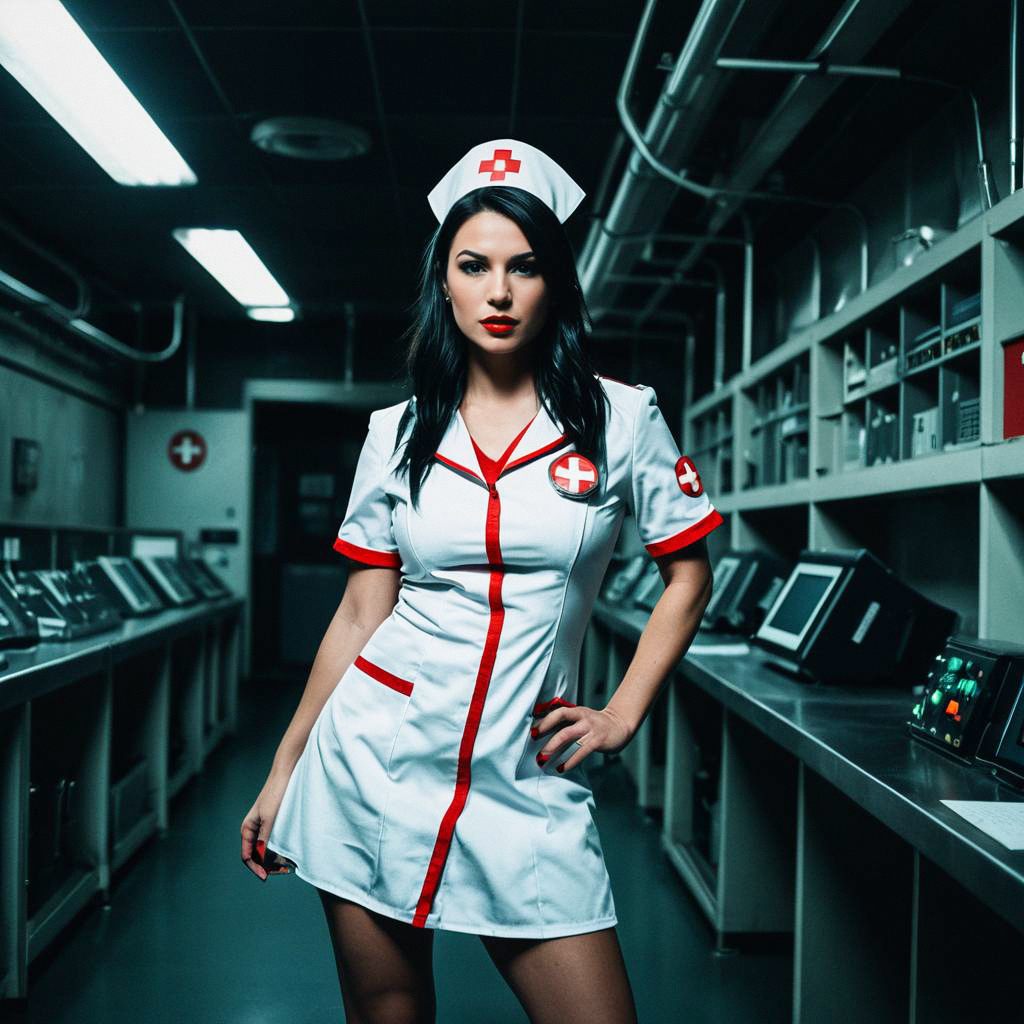 Confident Nurse in Industrial Medical Setting