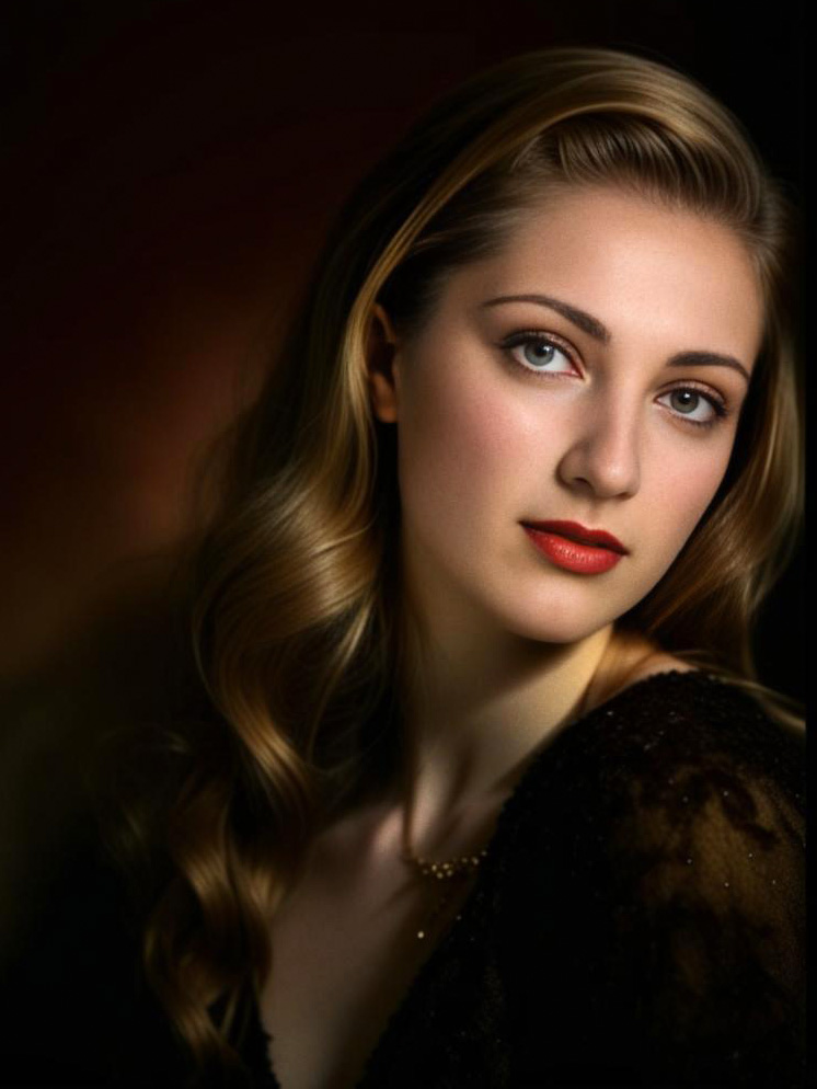 Elegant Blonde Woman Portrait