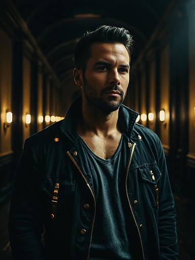 Man in Summer Casual Costume with Cinematic Realism and Stylish Pose