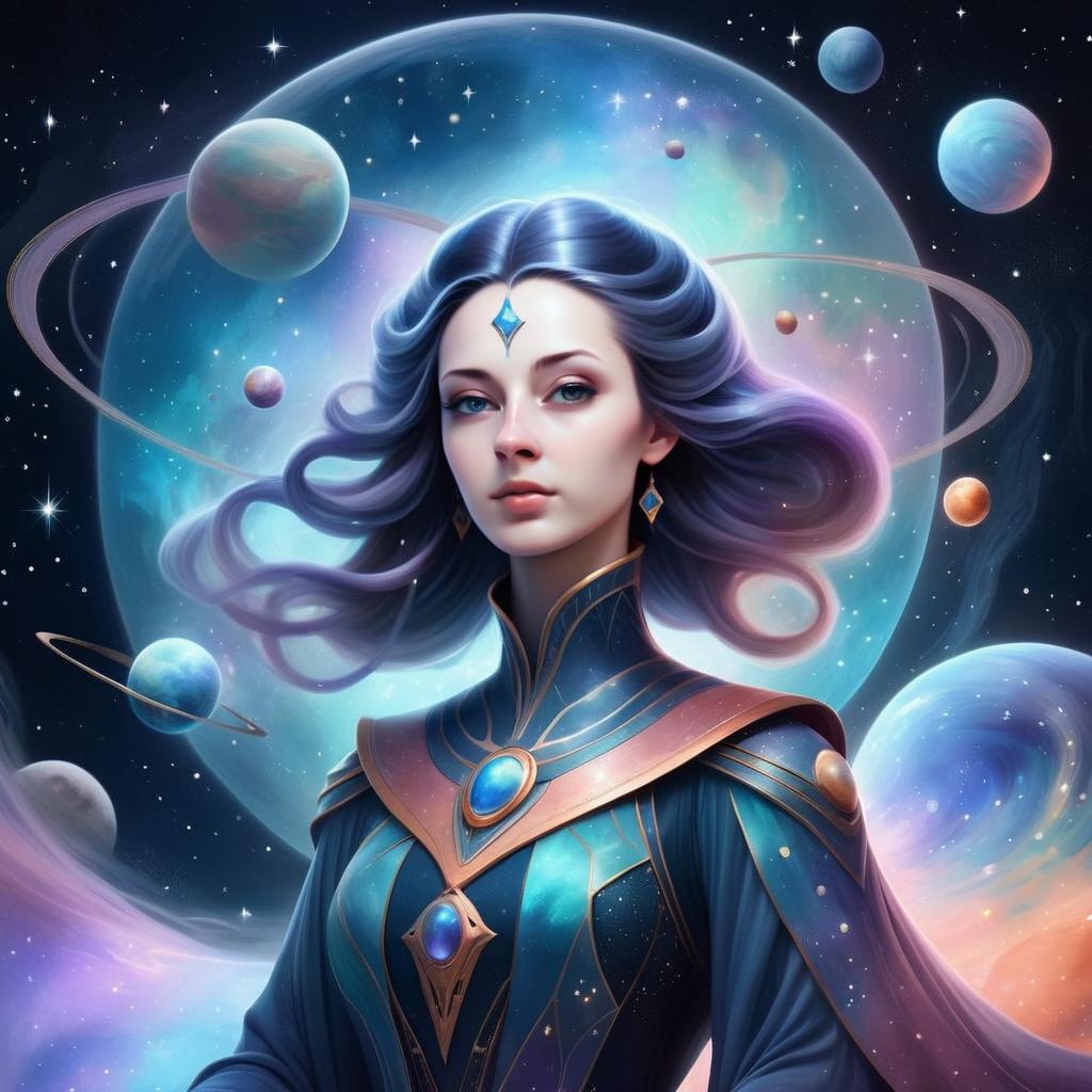 Fantasy Portrait of a Woman in Cosmic Setting