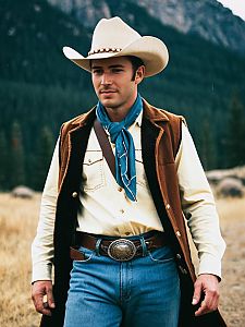Man in Brokeback Mountain Cowboy Costume Professional Cosplay Photography