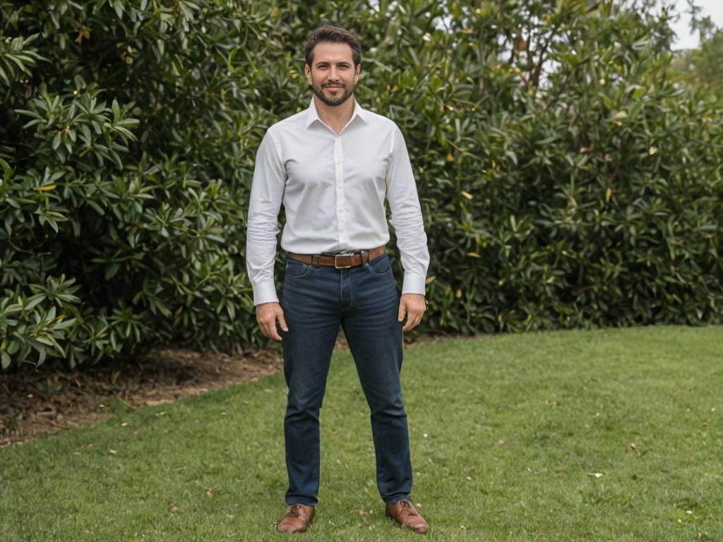 Confident Man in Casual Outfit