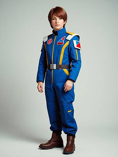 Amuro Ray Cosplay in Realistic Blue Pilot Suit from Gundam
