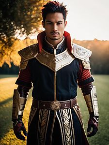 Realistic Nomu Costume Man Cosplay Outdoors Sunset Photo