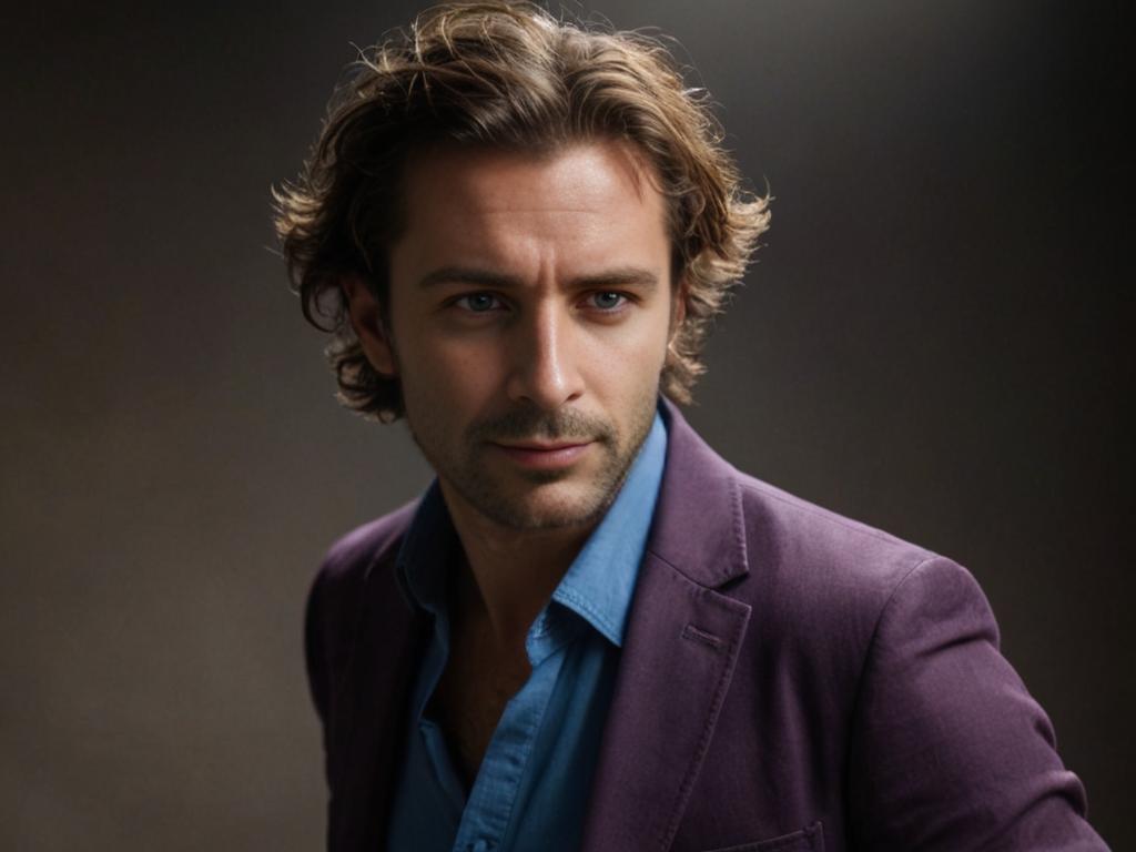 Stylish Man in Purple Blazer