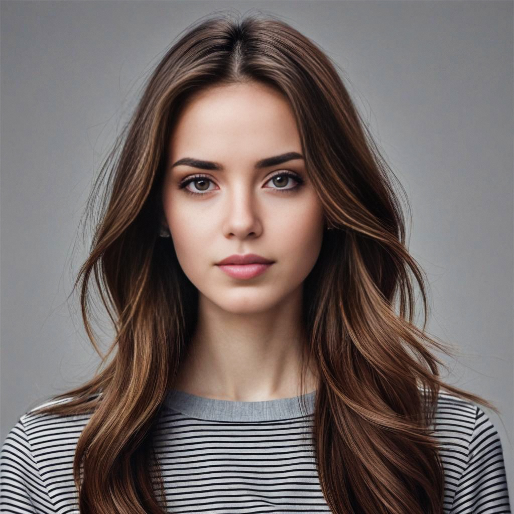 Portrait of a Young Woman with Brown Hair
