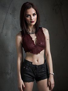 Confident Young Woman in Edgy Fashion