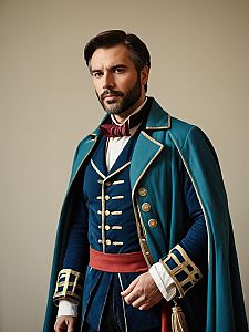 Man in Grant Costume Cinematic Realism Historical Cosplay Portrait