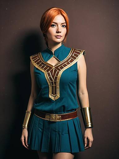 Realistic Cosplay Woman Wearing Petra Leyte Costume