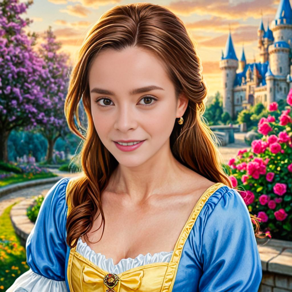 Belle in Yellow Gown - Fairy Tale Setting