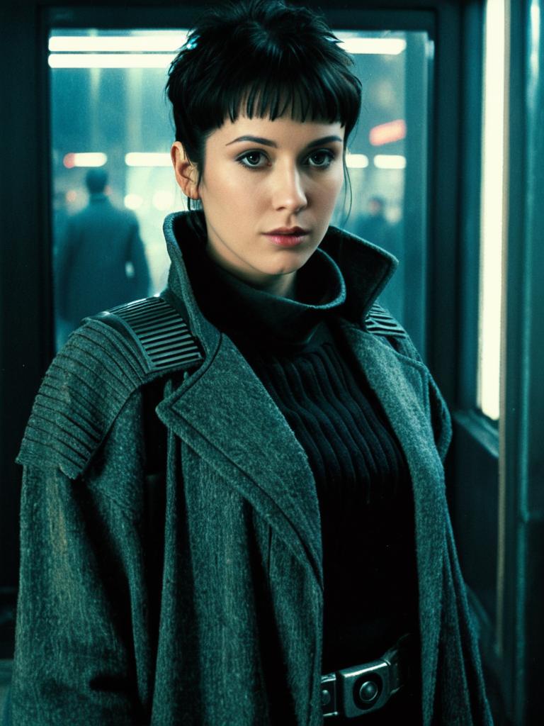 Cyberpunk Woman in Blade Runner Joi-Inspired Costume