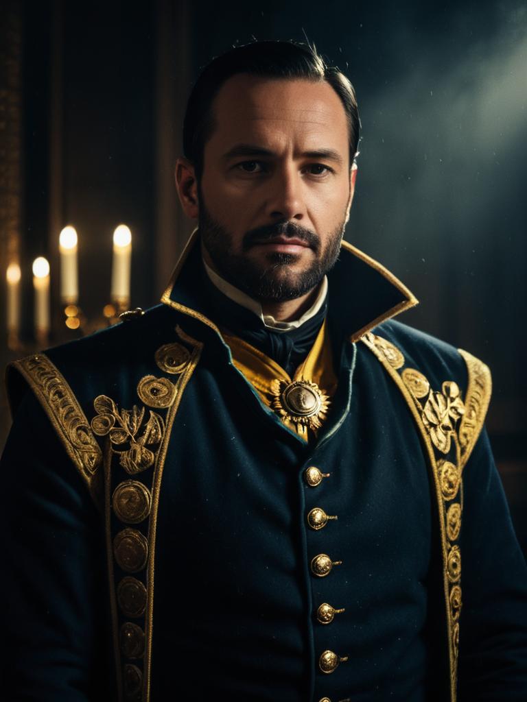 Man in Historical Grant Costume at Festival Cosplay Portrait