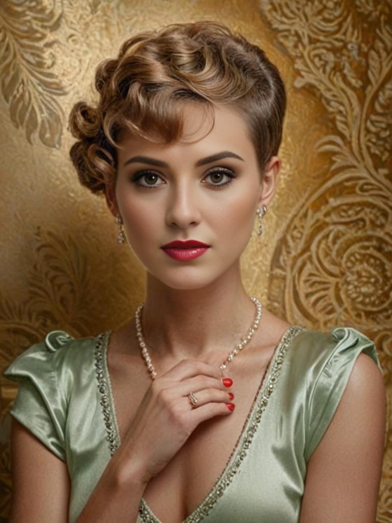 Elegant Woman with Vintage Glamour Hairstyle