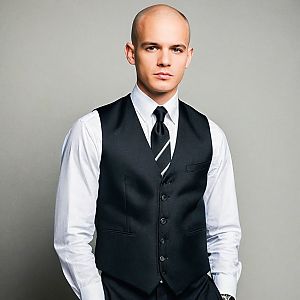 Confident Bald Man in Formal Attire