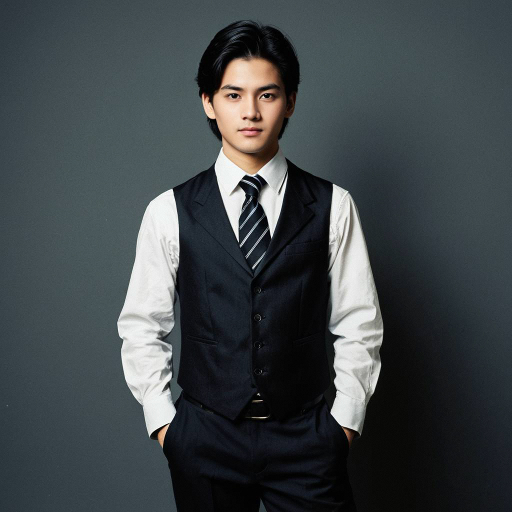 Confident Young Man in Formal Attire Confident Young Man in Formal Attire