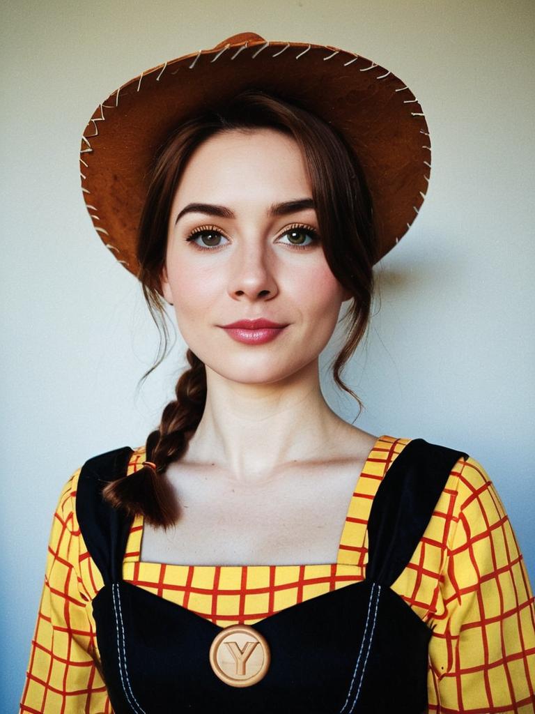 Woman in Woody Costume from Toy Story Character Cosplay