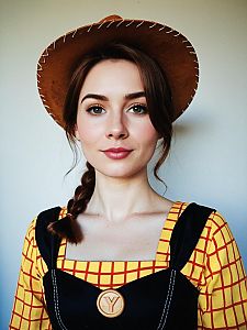 Woman in Woody Costume from Toy Story Character Cosplay