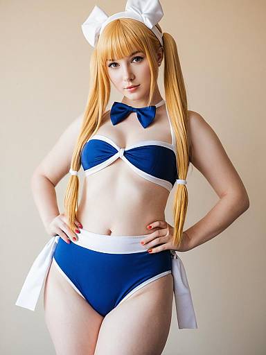 Abigail Williams Fate Cosplay Swimsuit in Blue and White
